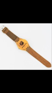 Jam Tangan Kayu tali Kulit Asli dengan logo anda